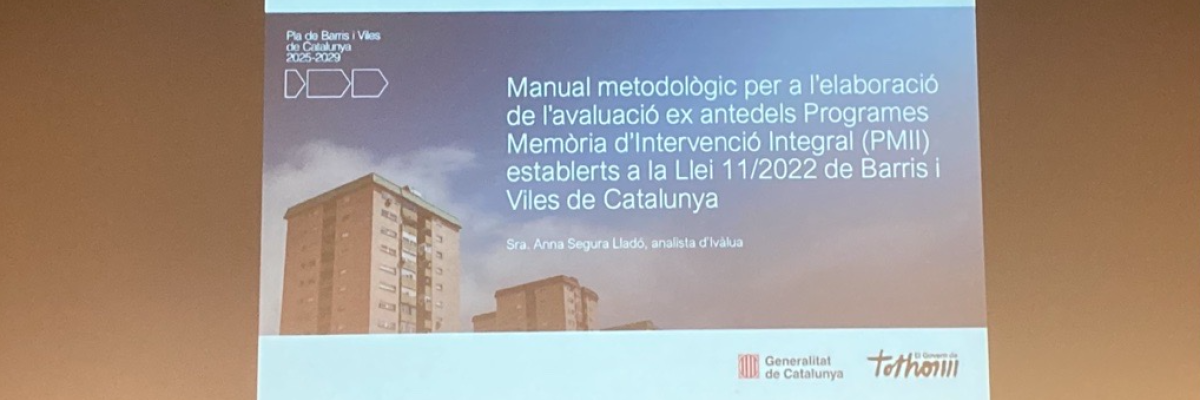 Jornada tècnica del Pla de Barris i Viles de Catalunya